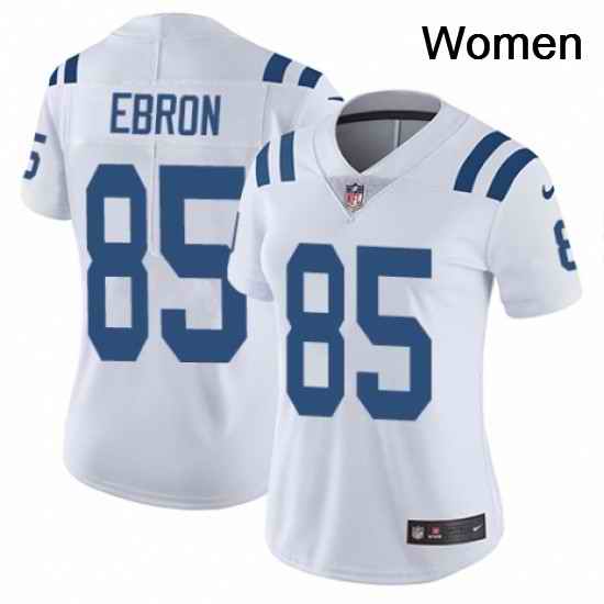 Womens Nike Indianapolis Colts 85 Eric Ebron White Vapor Untouchable Limited Player NFL Jersey